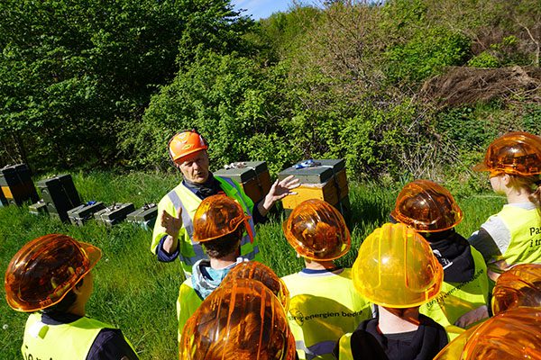 Biodiversitet og besøg af skolebørn i Colas' grusgrav i Løgtved