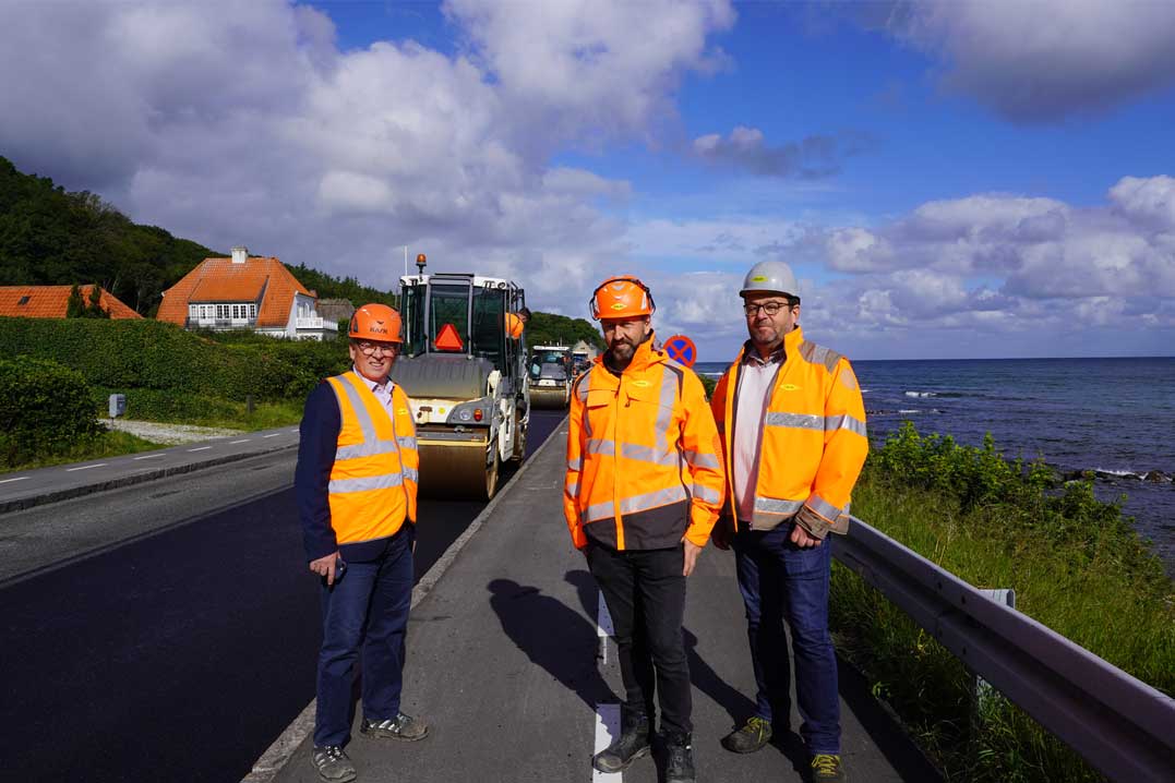 Vegeroad Bitumen på Ndr. Stranvej i Ålsgårde udført af Colas